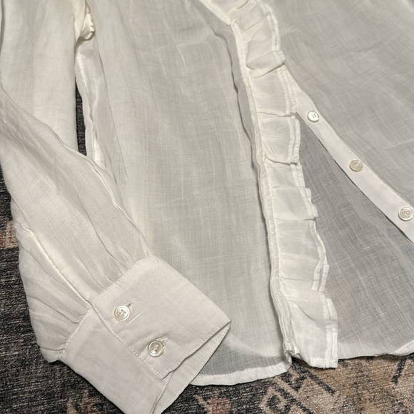 Frame linen ruffle top - Picture 2 of 5